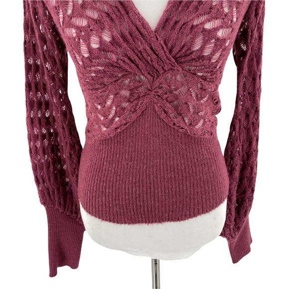 Catherine Malandrino Alpaca V Neck Knit Sweater - Picture 3 of 12